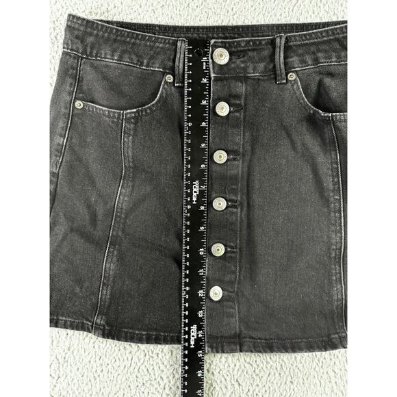 American Eagle Skirt Women 6 High Rise A Line Button Front Denim - Picture 5 of 9